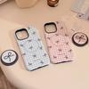 Checked Bow Magnetic Bracket IPhone16promax IPhone Case 14 Suitable for 13 Film 15 Sweet