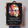 Einstein Zitate WPAP Gedrucktes Poster Individuelle Retro Wandkunst Vintage Blechschilder für Zuhause Wohnzimmer Dekorationen Wand Deko