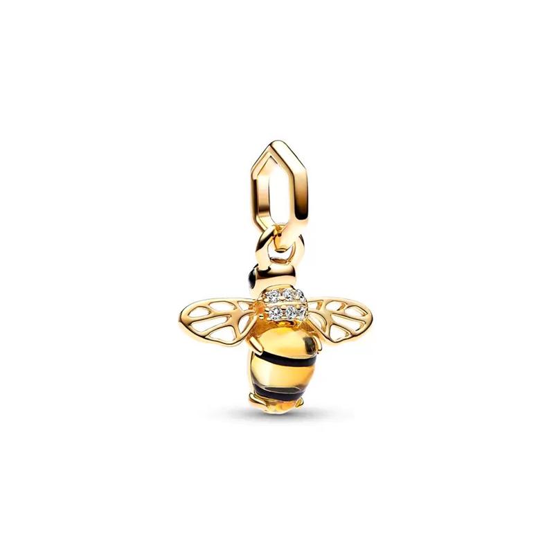 Diy Fine Jewelry Gift Sparkling Gold Charms Bee North Star Butterfly Love Letter Infinity Knot Beads Fit Original Bracelets