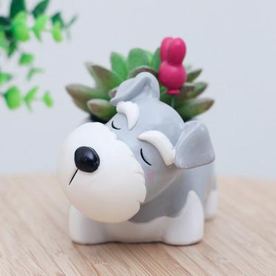 Cartoon Dogs Desktop Succulent Plants Flower Pot Home Garden Landscape Decor Yousheng