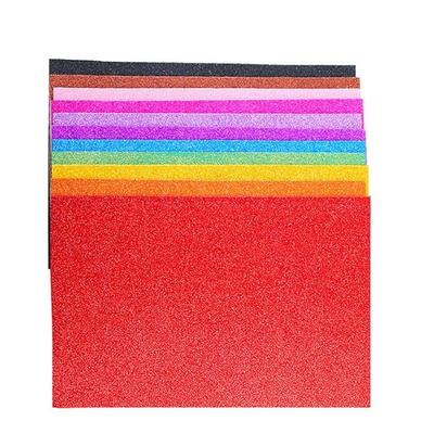 10 Peças Papel Esponja Brilhante Multicor Cores Sortidas Espessura 2mm Papel Espuma Adesivo para Criança Estudante Arte Artesanato