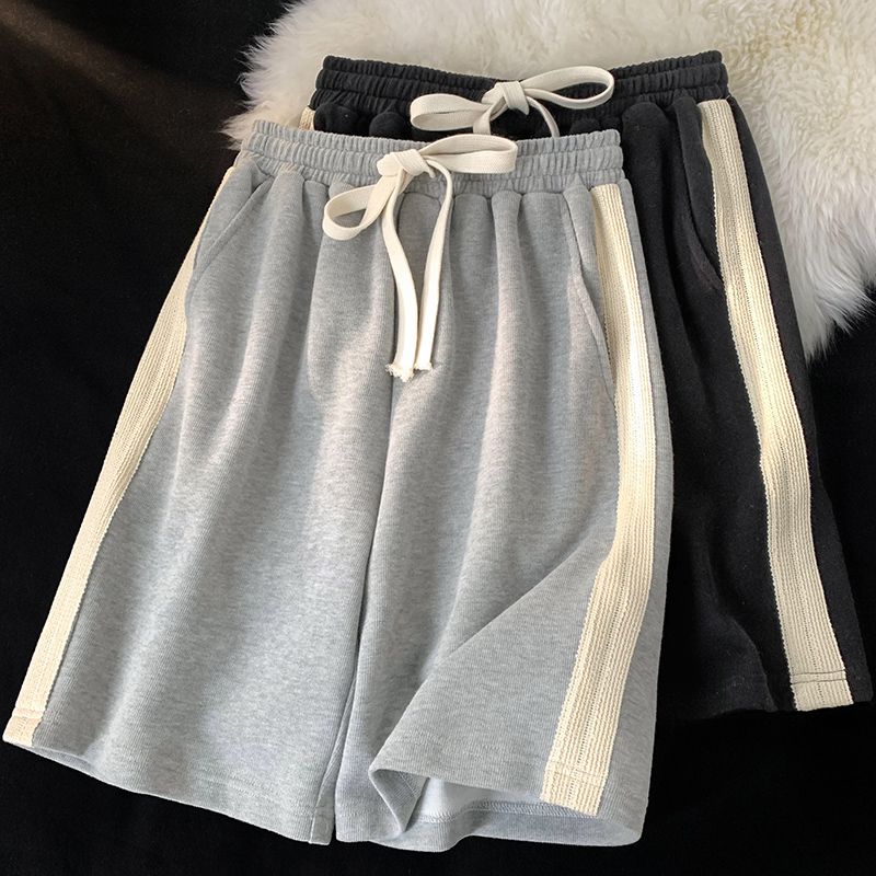 Loose Wide-Leg Pants Versatile Casual Sport Shorts Slimming Straight Five-Point Trousers