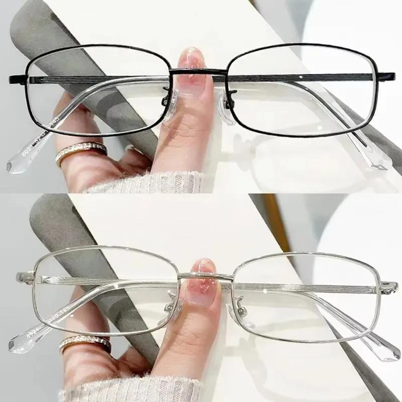 Harajuku Metal Square Frame Glasses  Women'S Retro Small Glasses Girls Japanese Glass Eyewear Decorative Anti-Blue Eyeglasses