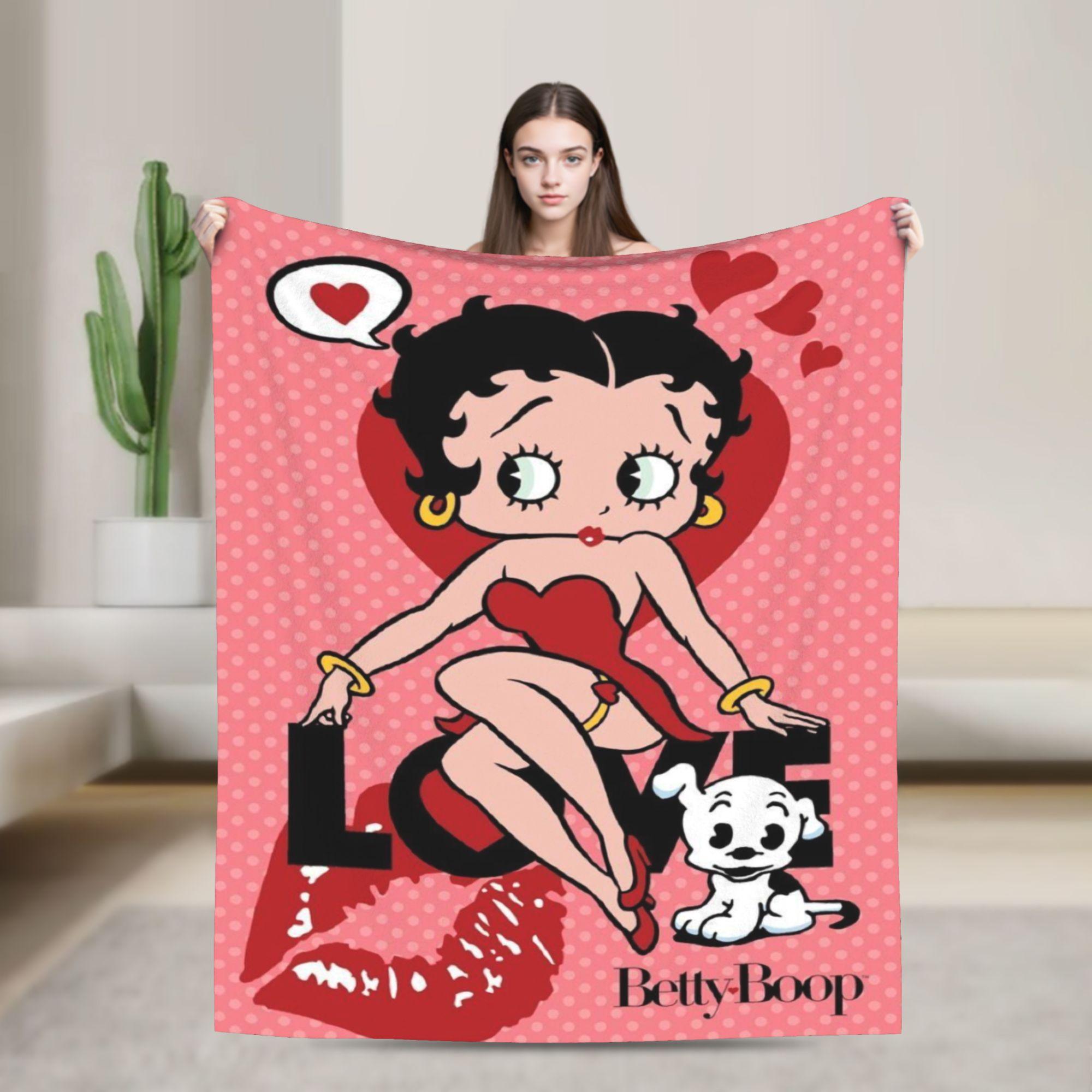 

B-Bettys Boops Blanket Quality Soft Warm Throw Blanket Winter Kids Outdoor Pattern Bedspread 75x90cm