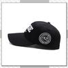 Chrom Kran Baseballkappe, Logo-Emblem, Street Style, Verstellbar, Für Damen und Herren, CB424 (Schwarzes Silber)