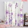 2pcs,2D Plane Printing Pattern Curtains Lavender Whispers Versatile Fabric (without Rod) Art Deco Festive Ldeal for Living Room,