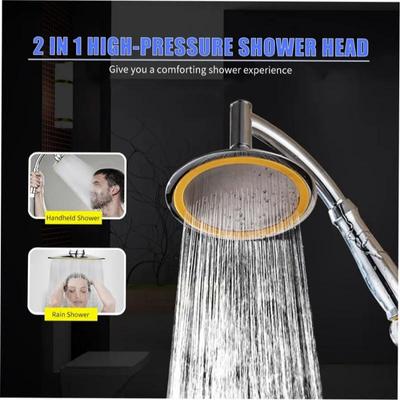 6-Inch Stainless Steel Rainfall Shower Head with Adjustable Angle and High-Pressure Flow