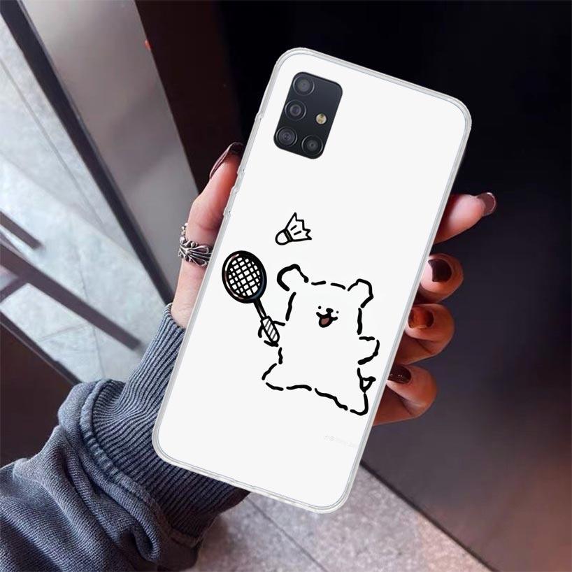 Badminton Sport Handyhülle Für Samsung Galaxy A52 A51 A50S A32 A22 A12 A02S A72 A71 A31 A70 A30S Note 20 Ultra 10 Plus S10 Galax