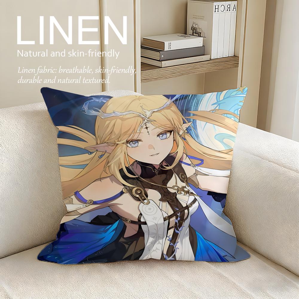 

Game Anime Game Cartethyia Wuthering Waves Cushion Cover Pillowcase Set Pcs x x Breathable Washable Sofa Cushion Cover 30X30cm