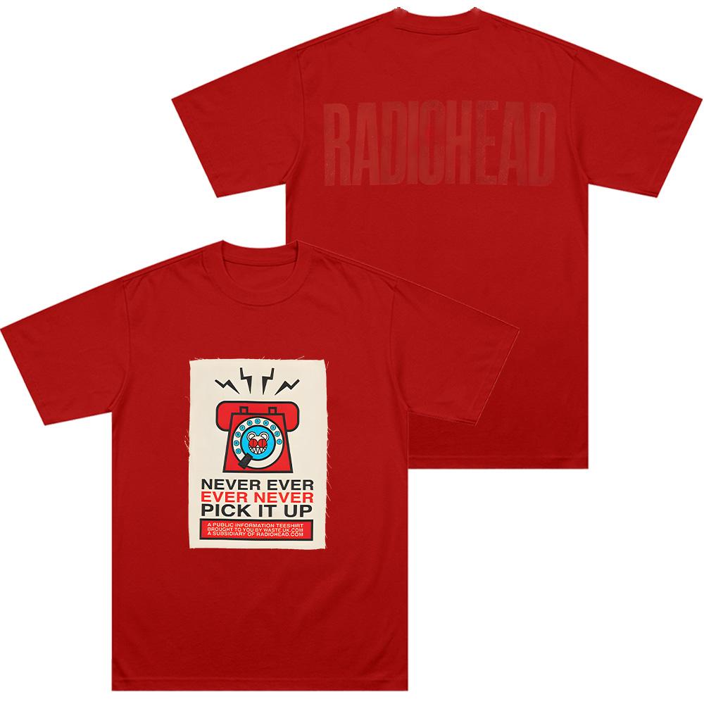 

Pick It Up Patch Tshirt Radiohead Rock Band Cotton Short Sleeves Unisexs Top Clothing Summer High Quality Harajuku Aesthetic Tees S