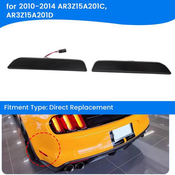 

Black ABS LED Rear Bumper Turn Signal Lights for Ford (1 Pair) None