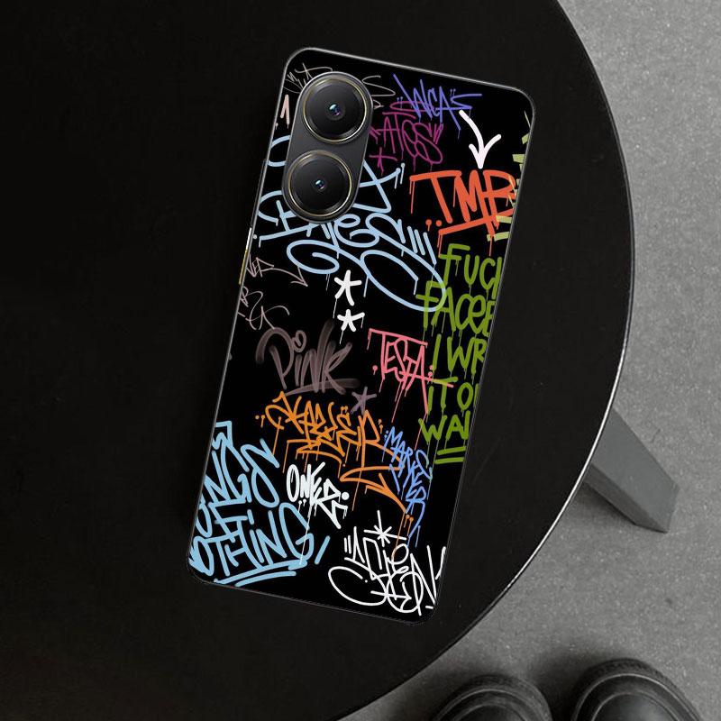 Graffiti Fashion Cool Phone Case Cover for Xiaomi Poco X6 X5 X7 Pro F7 Ultra Redmi 15C 15 13C 13 12C 12 10C 10 10A 9C 9A 9T 9 Co