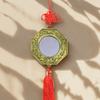Fengshui Bagua Mirror for Home Protective and Positive Energy with Lion Biting Swords Chinese Knots Tassels Ornament