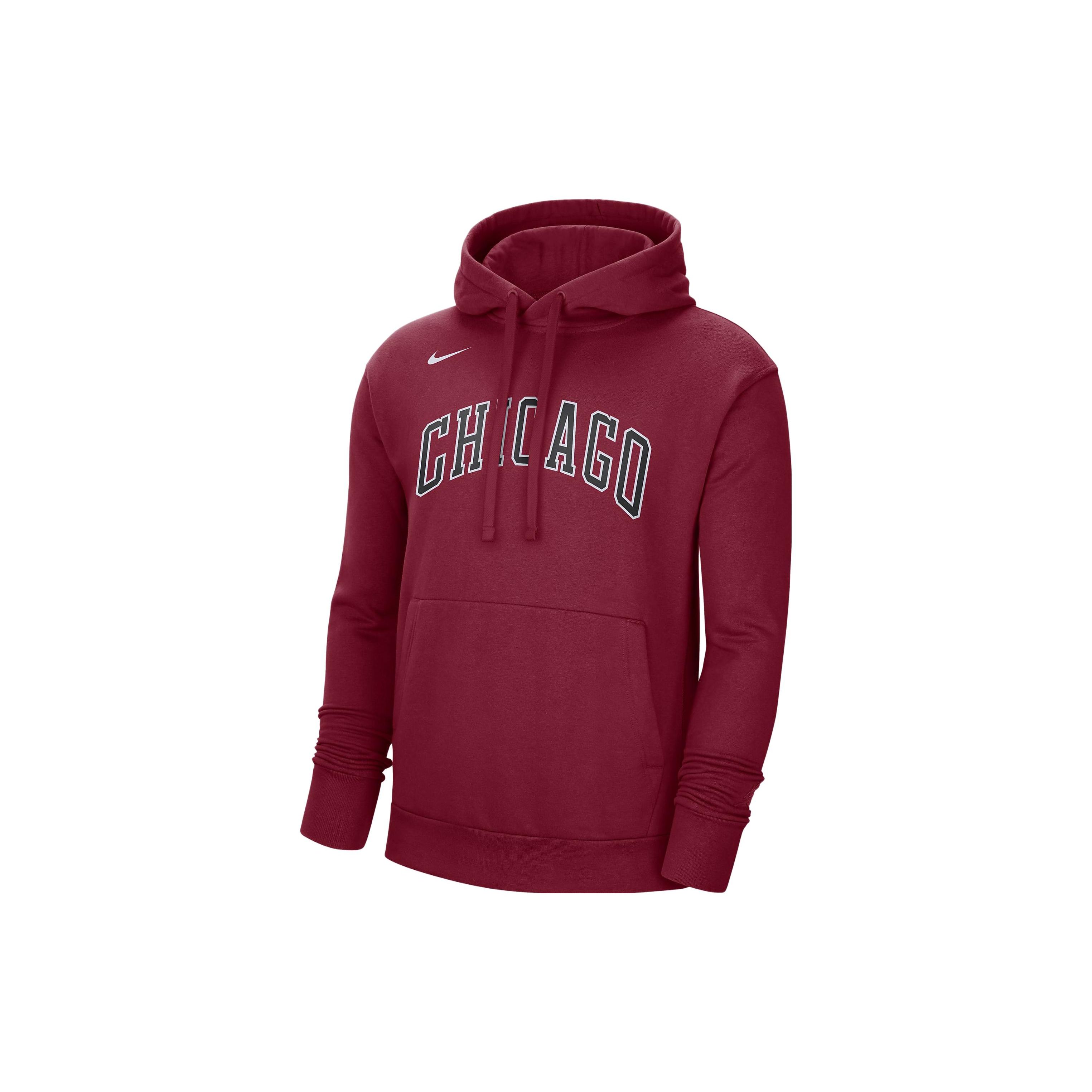 

Nike Толстовка с капюшоном NBA Chicago Bulls City Edition из флиса, красная, мужская, уличная, DN8655-698 XXXL