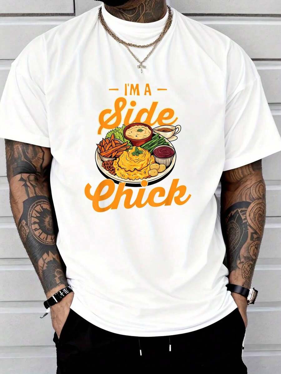 

I m A Side Chick Thanksgiving Dinner Turkey Trot Day Funny Unisex T-Shirt S