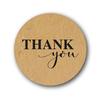 50 Labels per wad Round Natural Kraft Thank You Sticker seal labes Hand Made With Love Sticker Paper Stationery sticker 1 inch