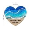 Ocean Heart Shaped Glass Ornament for Friends and Family