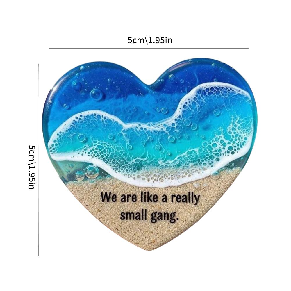 Ocean Heart Shaped Glass Ornament for Friends and Family
