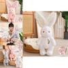 Adorable 60cm Grey Pink And White Rabbit Plush Toy Pillow For Girls Cozy Bedtime Companion