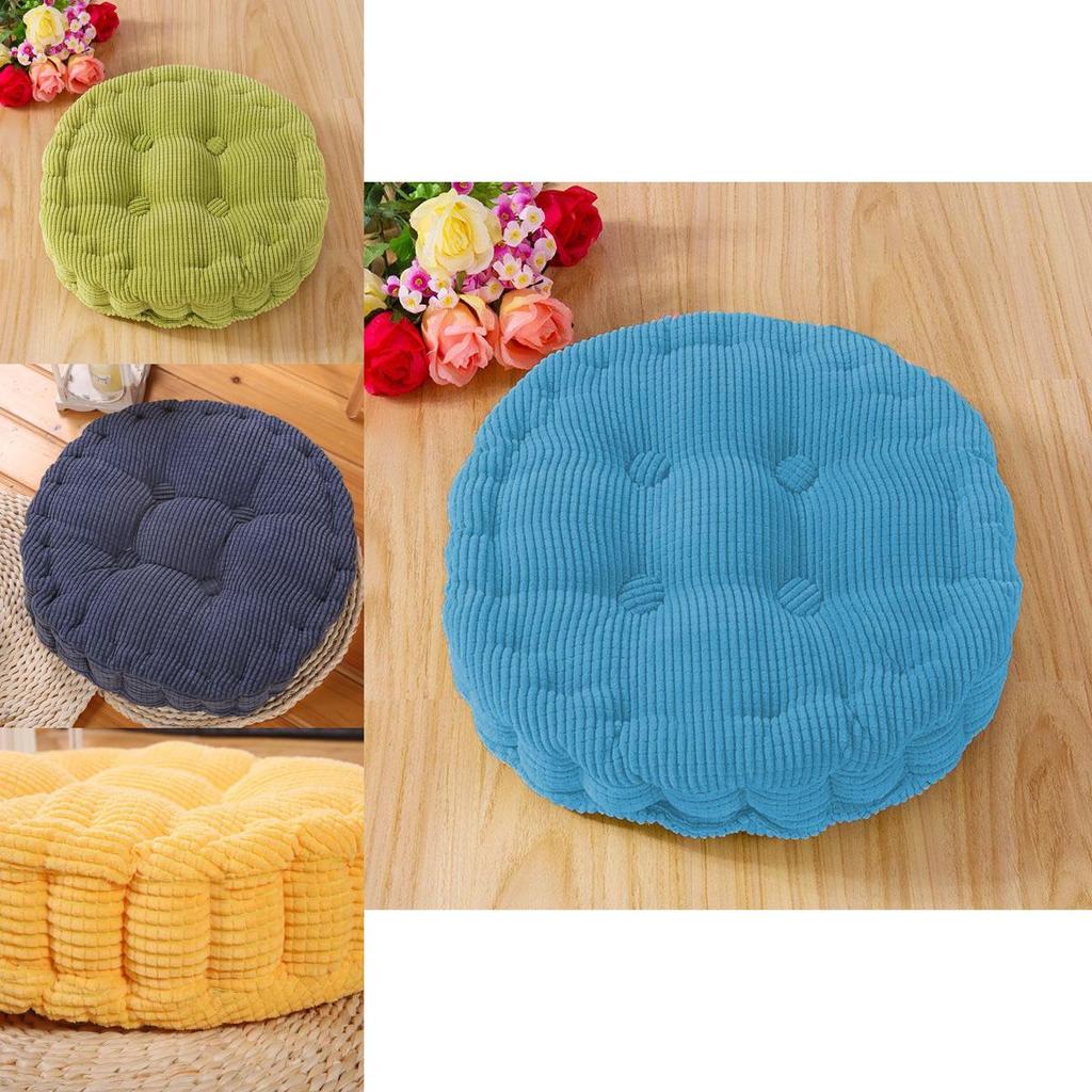 Luxuriöses rundes Kissen aus Kord für Terrasse, Auto, Büro und Sofa