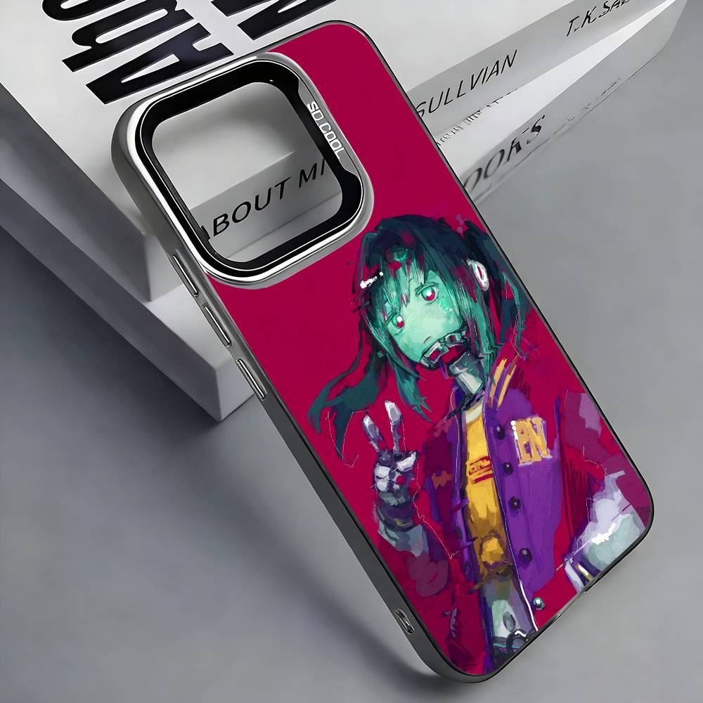 M-Milky S-Subway Anime Colorful Silver Back Phone Case For IPhone 17 16 15 14 13 12 11 Plus Pro Max Plus