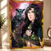 Fantasy Woman With Owl Metal Poster Perfect Gift for Fans Lovers Customized Wall Art Metal Sign for Bedroom Stuff Room Decor
