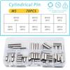 304 Stainless Steel Cylindrical Pin M1 M1.5 M2 M2.5 M3 M4 M5 M6 Shaft Solid Fixed Metal Rod Positioning Pin Fixed Lock Pin Kit