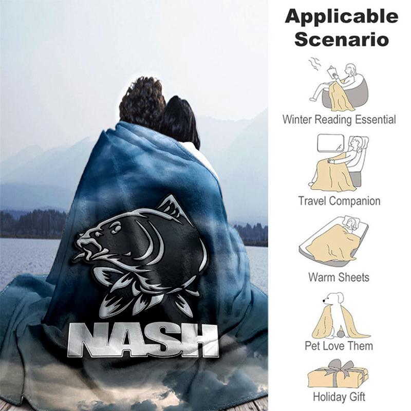 1pc Blanket Nash Tackle1 Print Design, Lightweight Blanket for Sofa, Bed- Soft &Warm, Gift for All Seasons like Christmas, Halloween