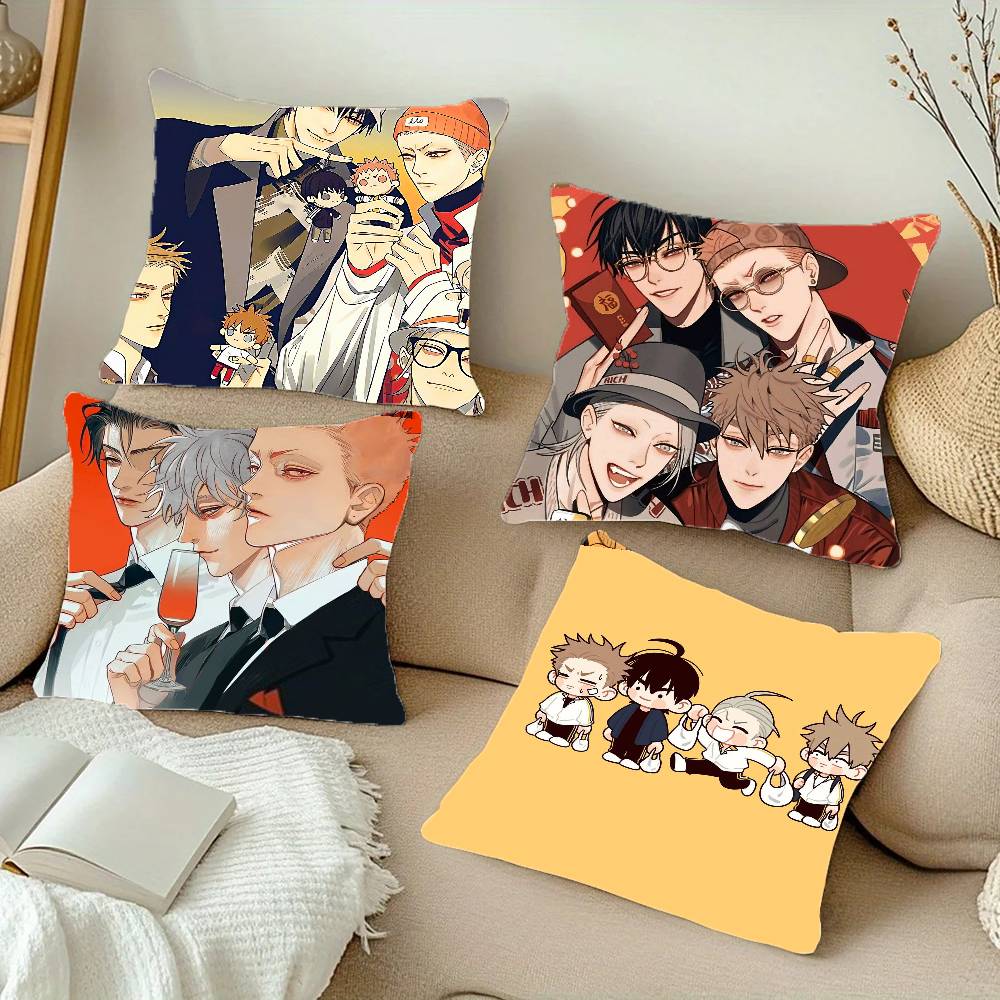 19 Days Manga Pillow Case Fashion Square Pillowcase Bedroom Sofa Room Ins Decoration Leisure