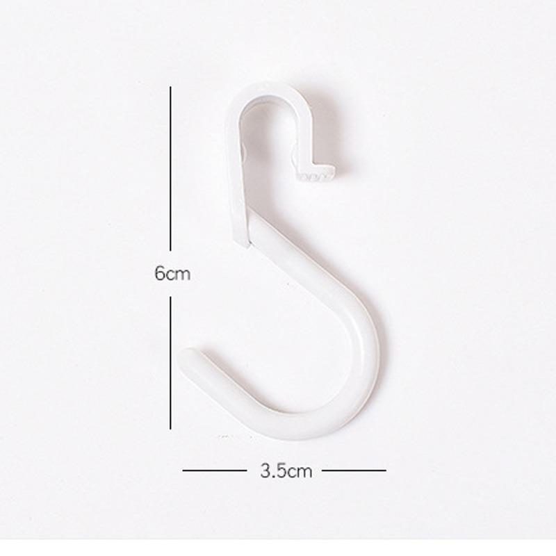 10PCS Portable Kitchen Bathroom Wardrobe Cabinet Hooks Home S Shaped Clothing Rack Hanger