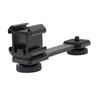 Tripod Mount with Long Horizontal Bar, Flash Hot Shoe, Multi-Position Phone Holder, and Fill Light Bracket