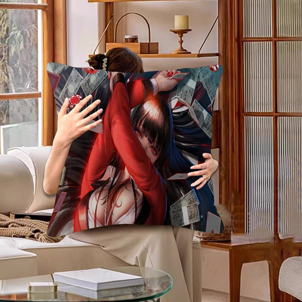Kakegurui Anime Pillow Cushion Cover Pillowcase Living Room Sofa Home Decor Customized