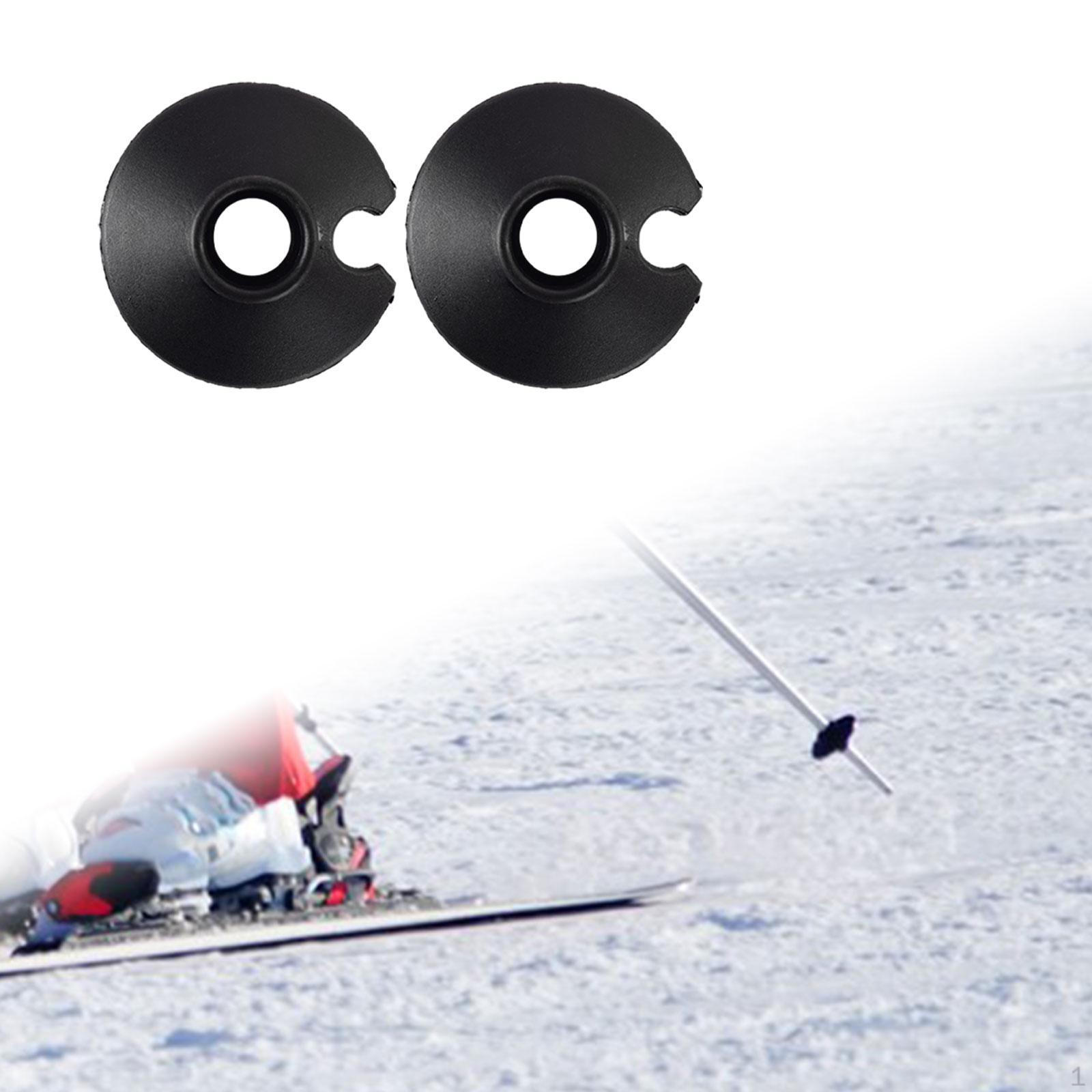 

2 шт. корзина для походных палок сменная часть наконечники для лыжных палок аксессуары для тяжелых условий снега и грязи чёрный