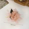 Mesh Simulation Flower Rose Gripper Lazy Wind Hair Forest Fairy Style Large Shark Clip Hairclip Accessories Broken