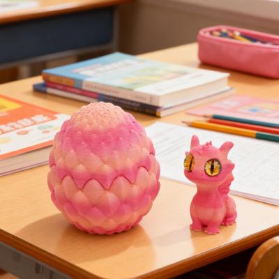 3D Printed Dragon Egg Figurine Mini Dragon Egg Statue Miniature Dragon Egg with Dragon Inside Desktop Decoration Ornament