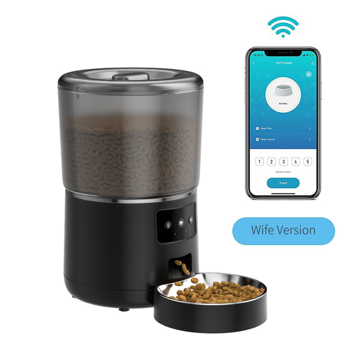 

Полностью автоматическая кормушка Sangelar для кошек и собак, емкостью 4 л, версии с Wi-Fi, обычный ежедневный рацион WIFI Version чёрный