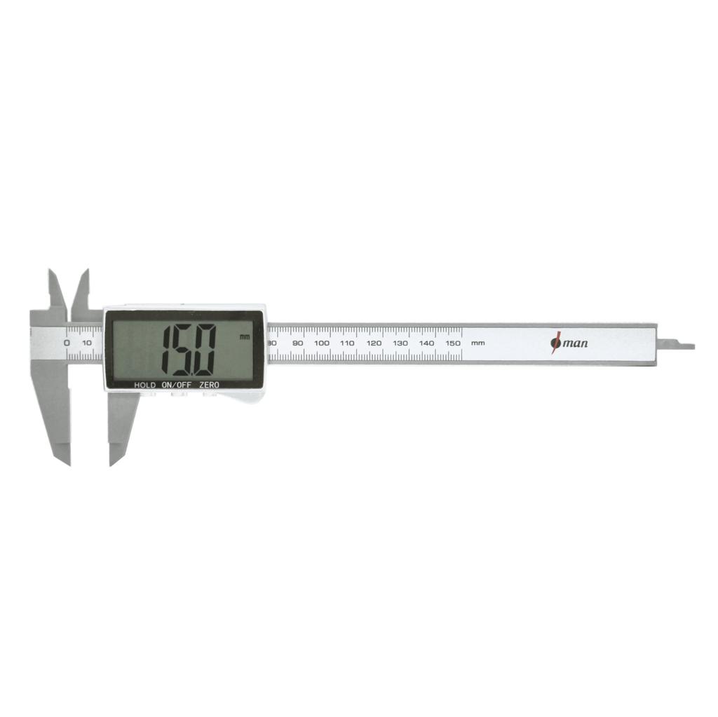 Joman Digital Caliper ABS Large with Storage Battery Included DVC-150S, Screen, 150mm, 0.2% Accuracy, Case,