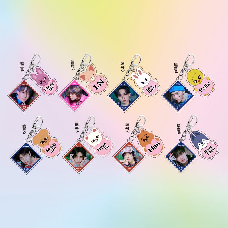 SKZOO Acrylic Keychain StrayKids Keychain Accessories Huang Xuanchen Li Longfu Han Zhicheng Accessories Gifts