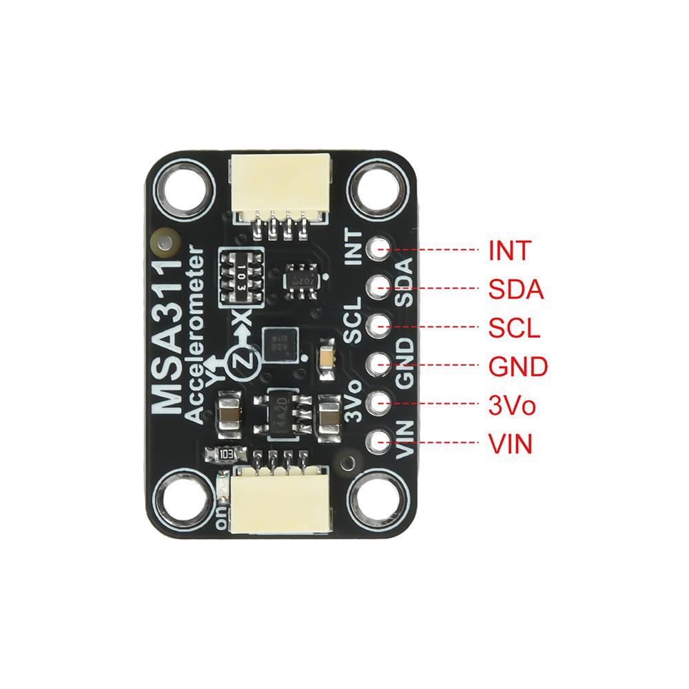 MSA311 Triaxial Accelerometer Compatible with STEMMA QT/For Qwiic low power consumption 3-axis Acceleration Sensor Module DC3-5V