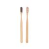 BPA-Free Eco Personalized 100% Biodegradable Eco Friendly Cheap Flat Soft Bamboo Toothbrush Cepillo Dental Bambo Set