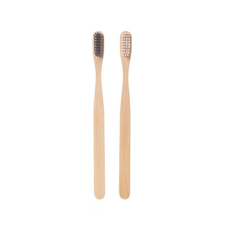 BPA-Free Eco Personalized 100% Biodegradable Eco Friendly Cheap Flat Soft Bamboo Toothbrush Cepillo Dental Bambo Set