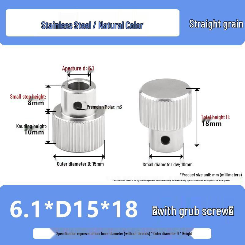 Stainless Steel Handwheel Handle for M3-M6 Adjustable Aluminum Alloy Nut Fixture Slide Table