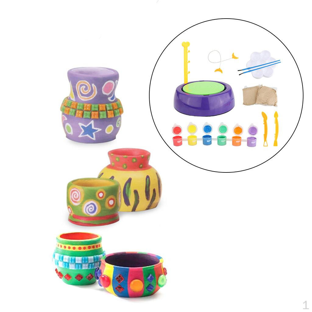 Clay Pottery Kit for Boys Girls Air Dry Modeling Kits Set Educational Toy Child