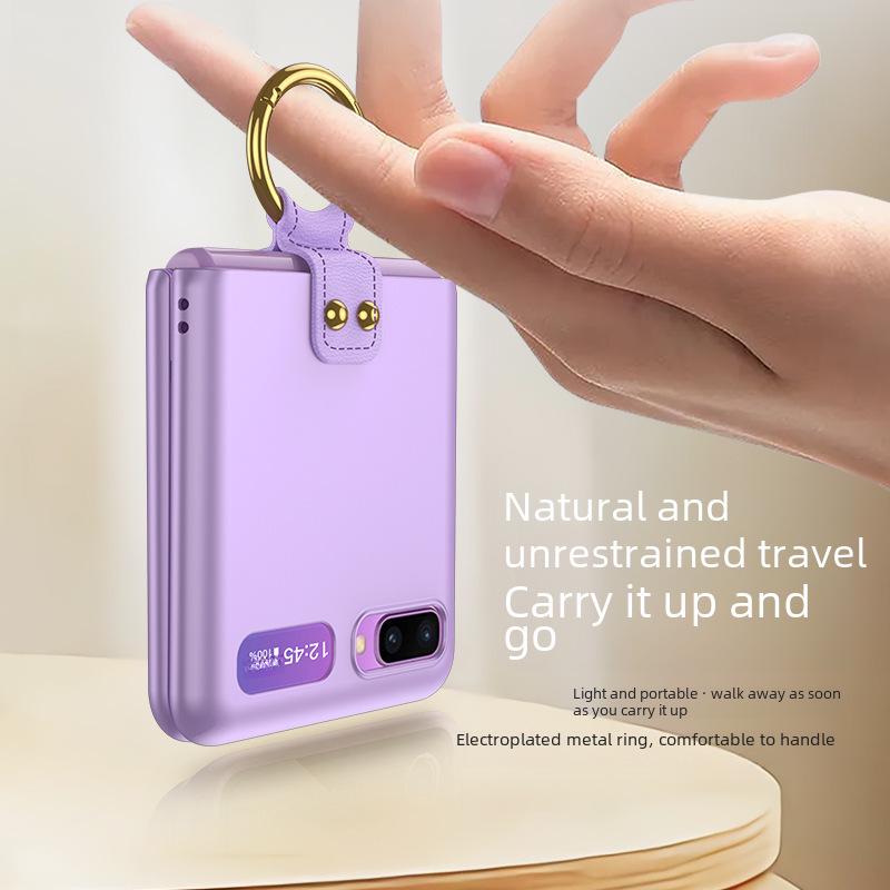 "Slim Läder Magnetiskt Fodral för Samsung Z Flip6/5, Z Flip4/3 - Vikbart, Trådlös Laddning, Fallskydd"