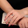 Adjustable Open Ring With Red Agate Geometric Heart Design Vintage Boho Style Copper Jewelry Women Men