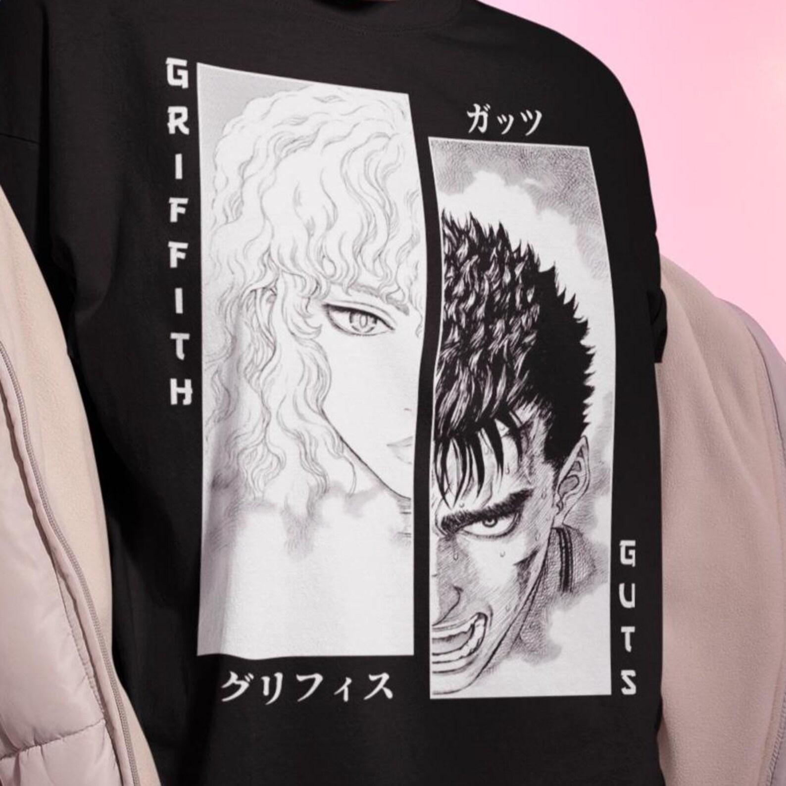 Guts & Griffith Shirt - Anime Cosplay Tee,Guts Tshirt 3XL