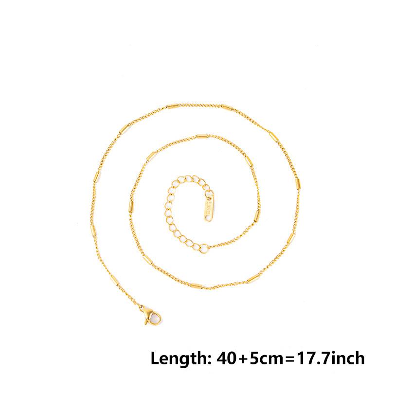 1/5/10PCS Wholesale Middle Cross Chain Necklaces For Women Men Simple Jewelry On The Neck Stainless Steel Chains Thin Girl Colar