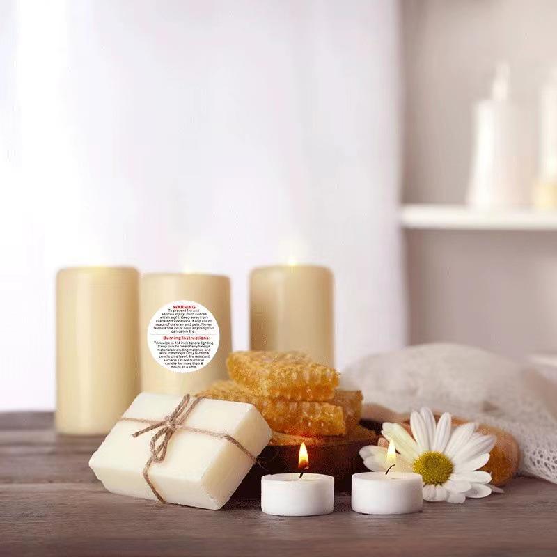 Scented Candle Safety Tips Self-Adhesive Stickers