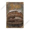Roma Metal Signs Kitchen Wall Decor Wall Decor Living Room Tin Sign Poster