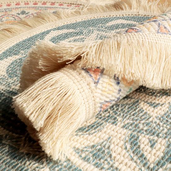 Beautiful Flower Pattern Placemat Good Woven Stylish Cotton Dinner Mat for Home